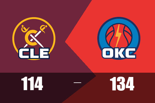 2025年1月17日NBA比赛战报：骑士以114比134大输雷霆