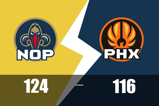 2025年2月28日NBA比赛战报：鹈鹕以124-116胜太阳