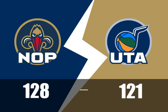 2025年3月3日NBA比赛战报：鹈鹕以128比121险胜爵士，锡安24+6+9