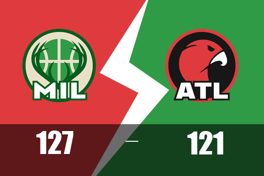 字母哥26+12+10险胜吹杨28分，雄鹿127-121擒老鹰(3月5日NBA战报)