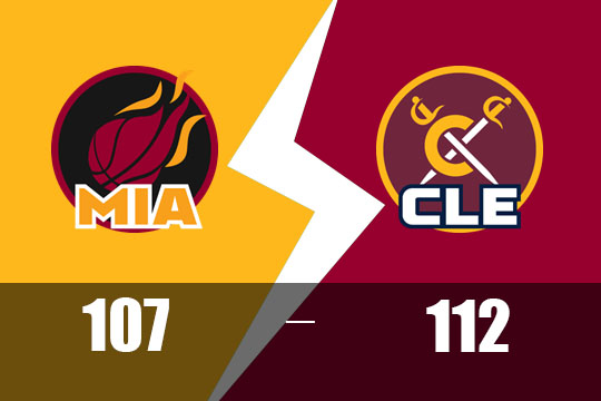 骑士主场112-107险胜热火，阿德巴约34分难救主(3月6日NBA比赛战报)