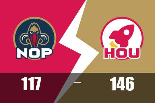 火箭狂轰146分-117大胜鹈鹕(NBA比赛战报3月9日)