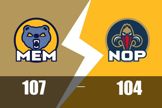 莫兰特贝恩合砍62分，灰熊107-104险胜鹈鹕(3月10日NBA比赛战报)