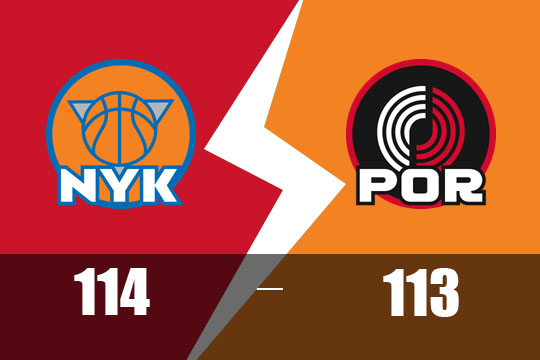 阿努诺比关键制胜，尼克斯加时114-113险胜开拓者(3月13日NBA比赛战报)