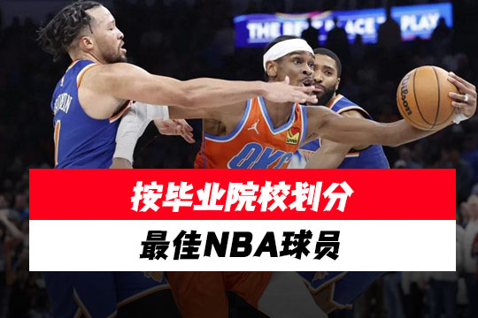 2024-25赛季全球排名：按毕业院校划分的最佳NBA球员