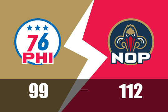 马特科维奇19分里维斯17分!鹈鹕主场112-99轻取76人