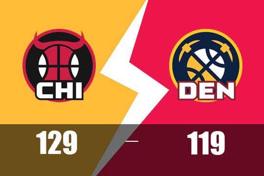 怀特37分吉迪26分!公牛客场129-119掀翻掘金
