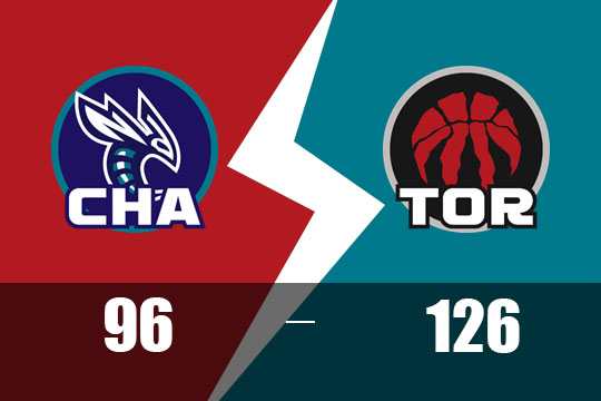 罗登23分!猛龙主场火力全开126-96大胜黄蜂(4月10日NBA比赛战报)
