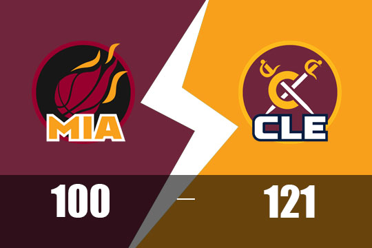 米切尔30分杰罗姆28分，骑士121-100轻取热火夺首胜(4月21日NBA战报)