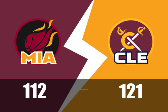 米切尔30分，骑士121-112再胜热火，大比分2-0领先(4月24日NBA战报)